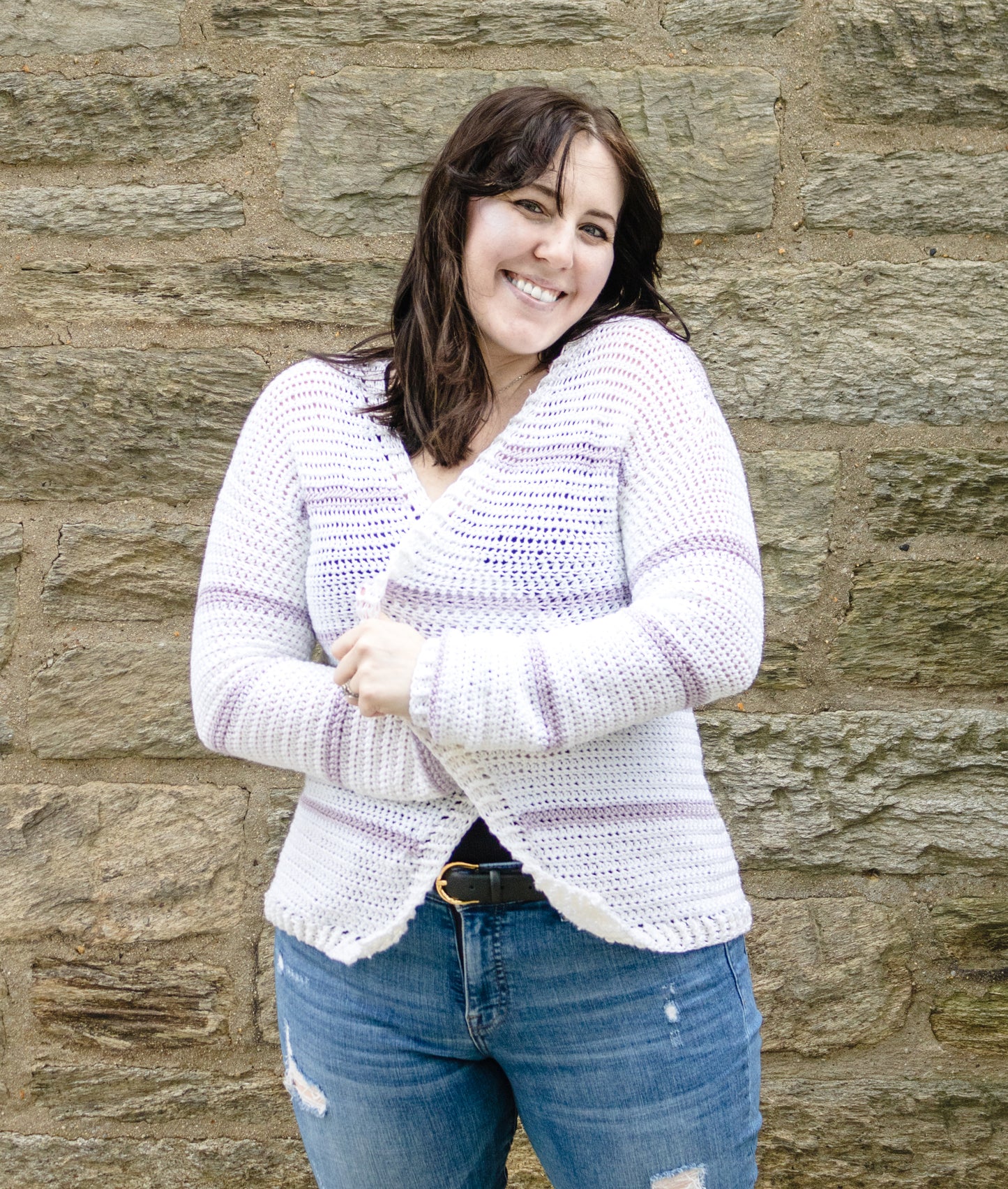 Stripe Into Spring Cardigan Crochet Pattern by Jessica Herr