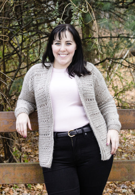 Toasted Marshmallow Cardigan PDF Crochet Pattern by Jessica Herr