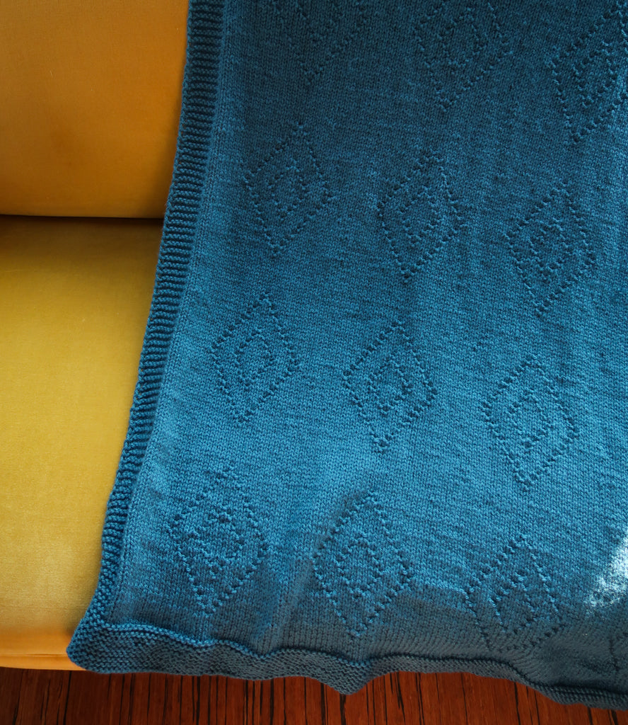 Diamond Blanket Knit Pattern by Hortense Maskens
