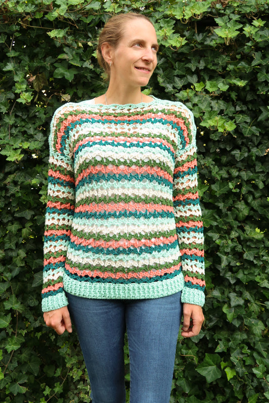 Caroline Sweater Crochet Pattern by Hortense Maskens