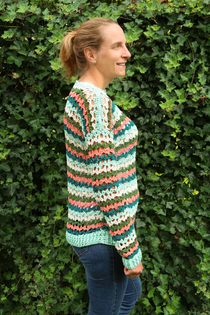 Caroline Sweater Crochet Pattern by Hortense Maskens