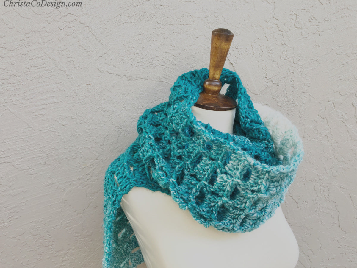 Alza Scarf Crochet Pattern by Crystal Marin