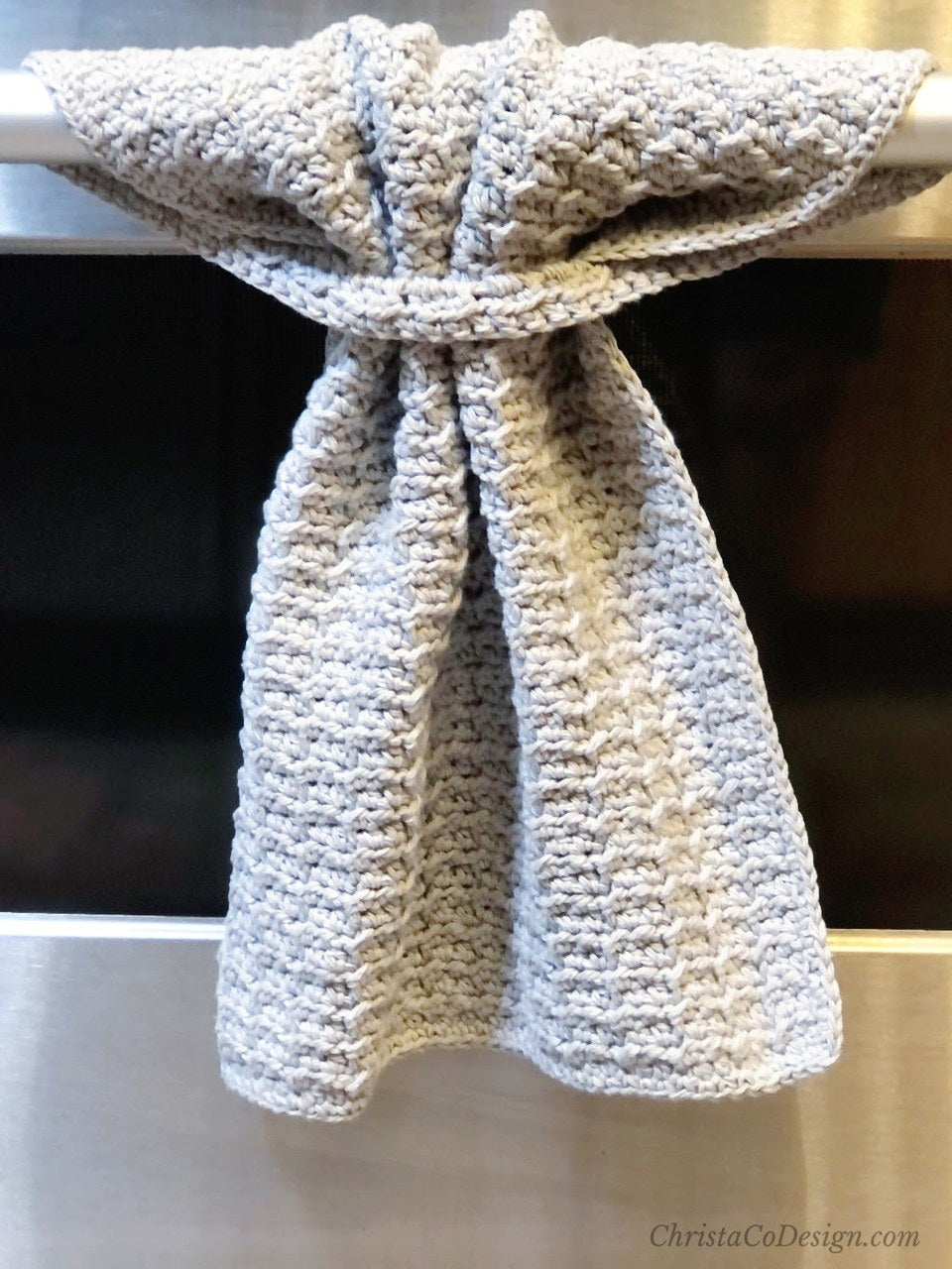 Buco Kitchen Towel Crochet Pattern by Crystal Marin