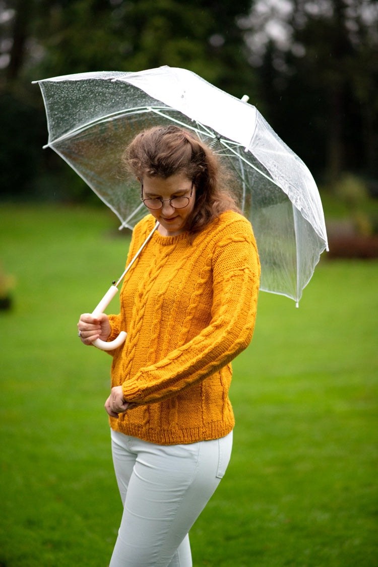 Easy Cable Sweater KNITTING Pattern by Hortense Maskens