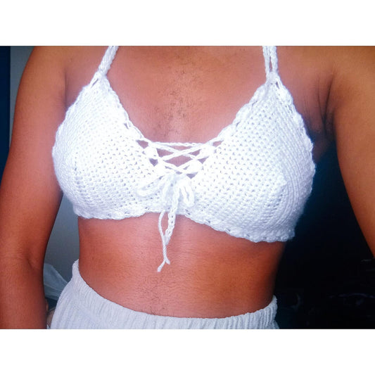 Crochet bra top Crochet Pattern by Helena Mathias