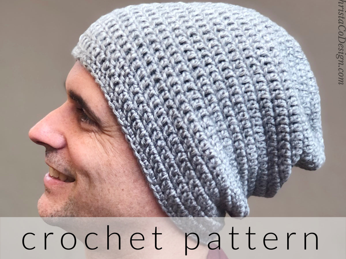 Simple Slouchy Beanie Crochet Pattern by Crystal Marin