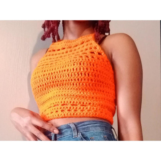 Crochet see through halter top Crochet Pattern by Helena Mathias