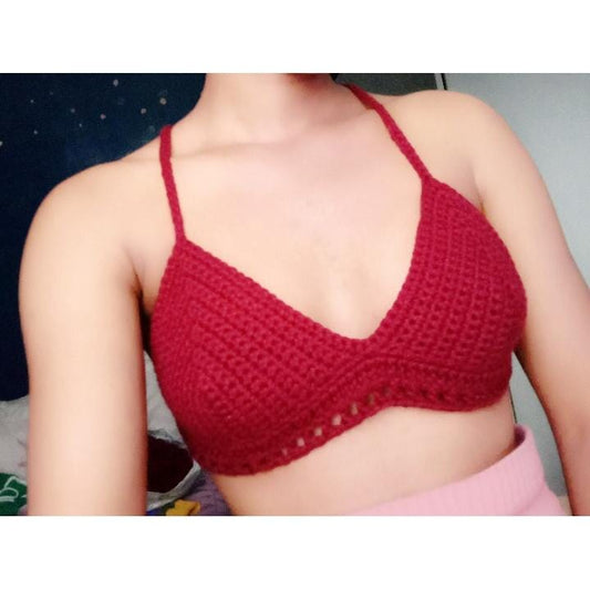 Crochet bralette top Crochet Pattern by Helena Mathias