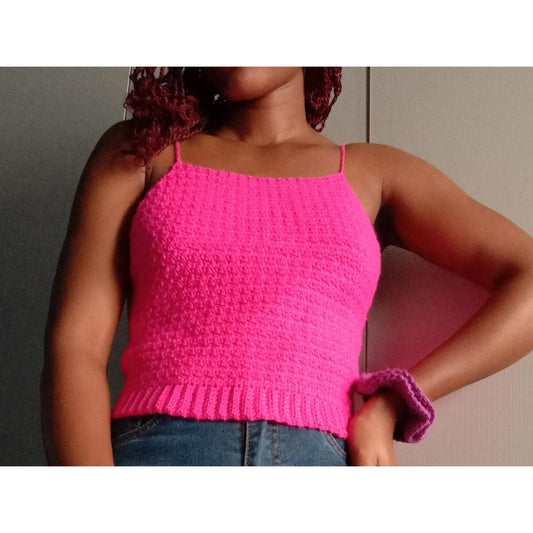 Crochet ribbed top Crochet Pattern by Helena Mathias