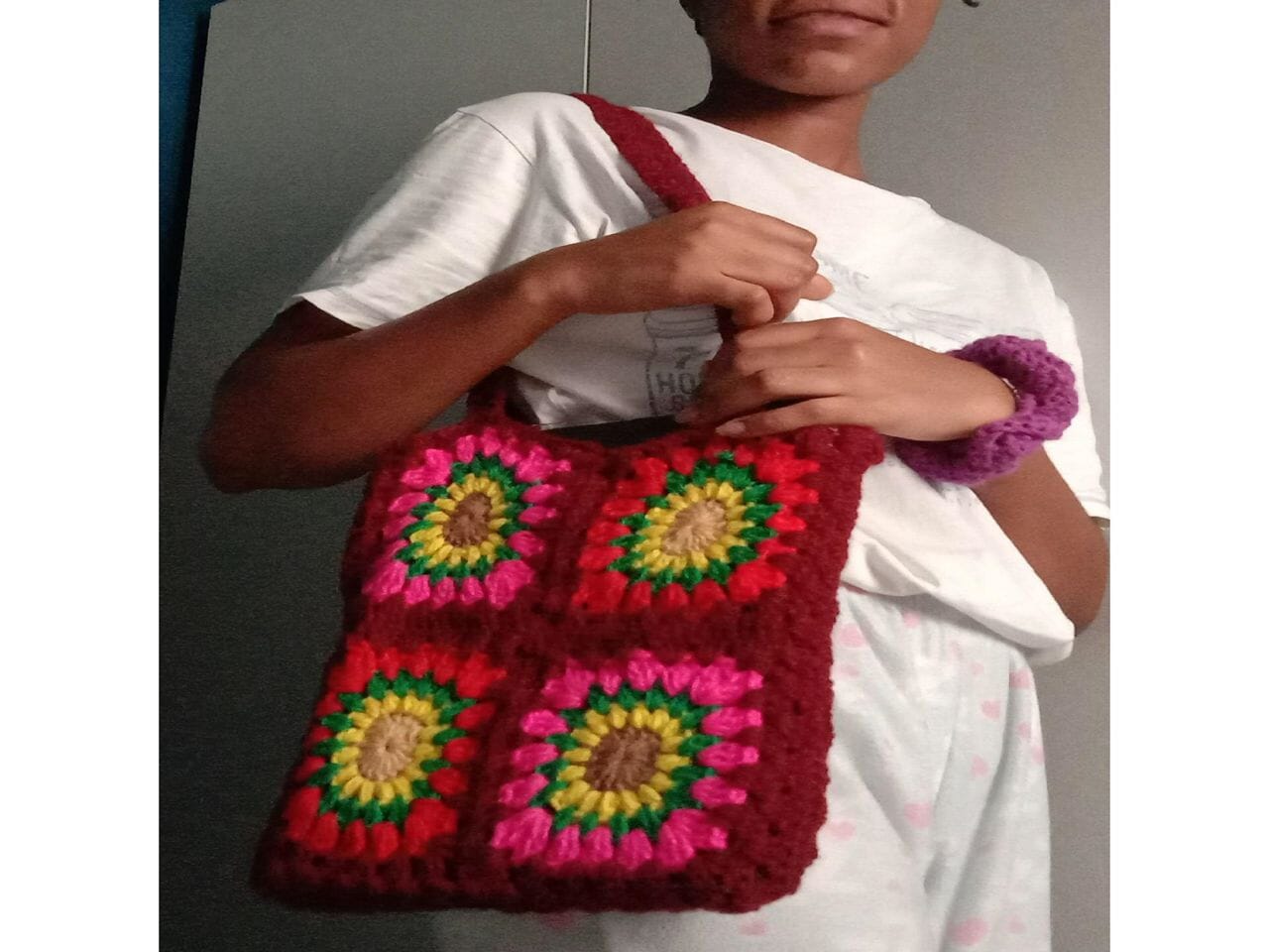 Crochet granny square tote bag Crochet Pattern by Helena Mathias