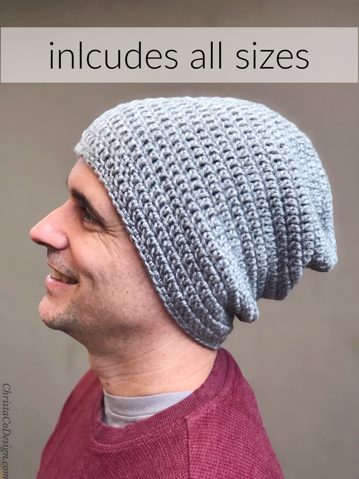 Simple Slouchy Beanie Crochet Pattern by Crystal Marin