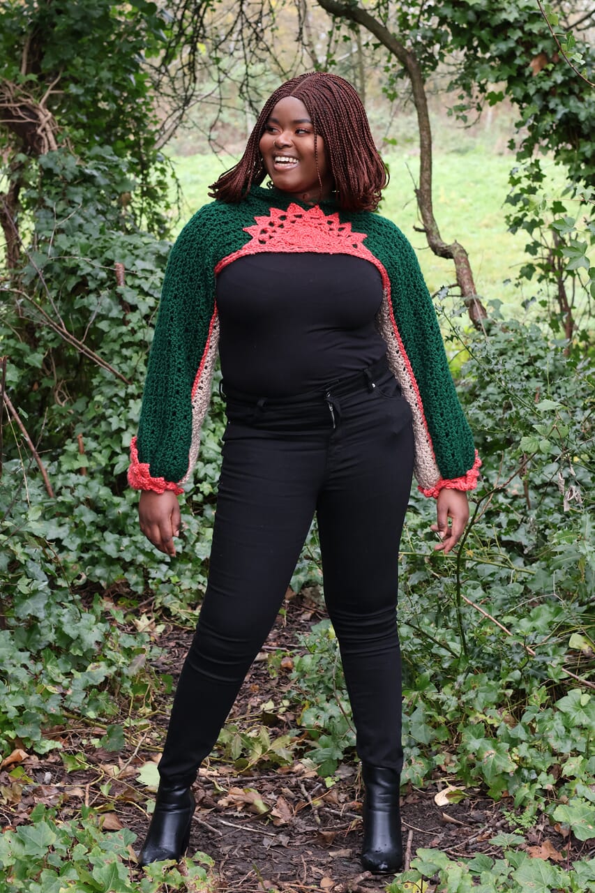 Woodland Sunrise Cropped Hoodie PDF Crochet Pattern by Joanne Fowler
