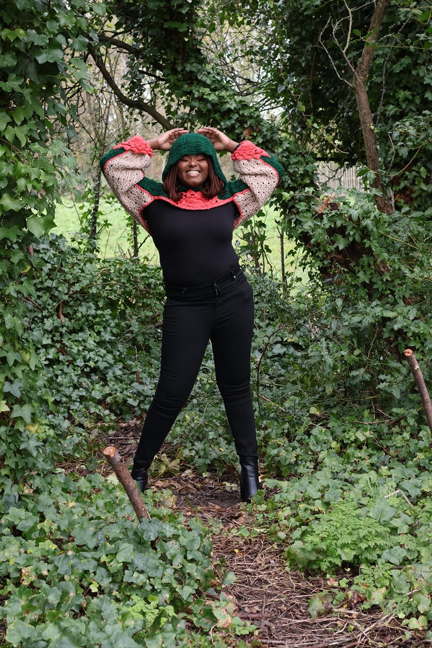 Woodland Sunrise Cropped Hoodie PDF Crochet Pattern by Joanne Fowler