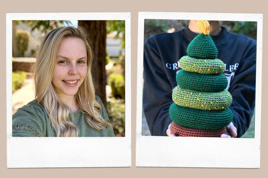 Crochet Designer Interview: Faith Schwinger's Tree Stacking Toy