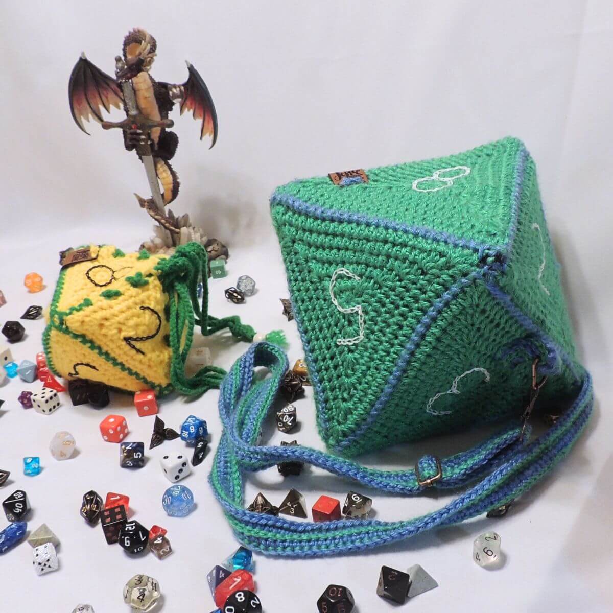 Bag of Holding: RPG Dice-Shaped Bags Crochet Pattern Set By Jessie At Home