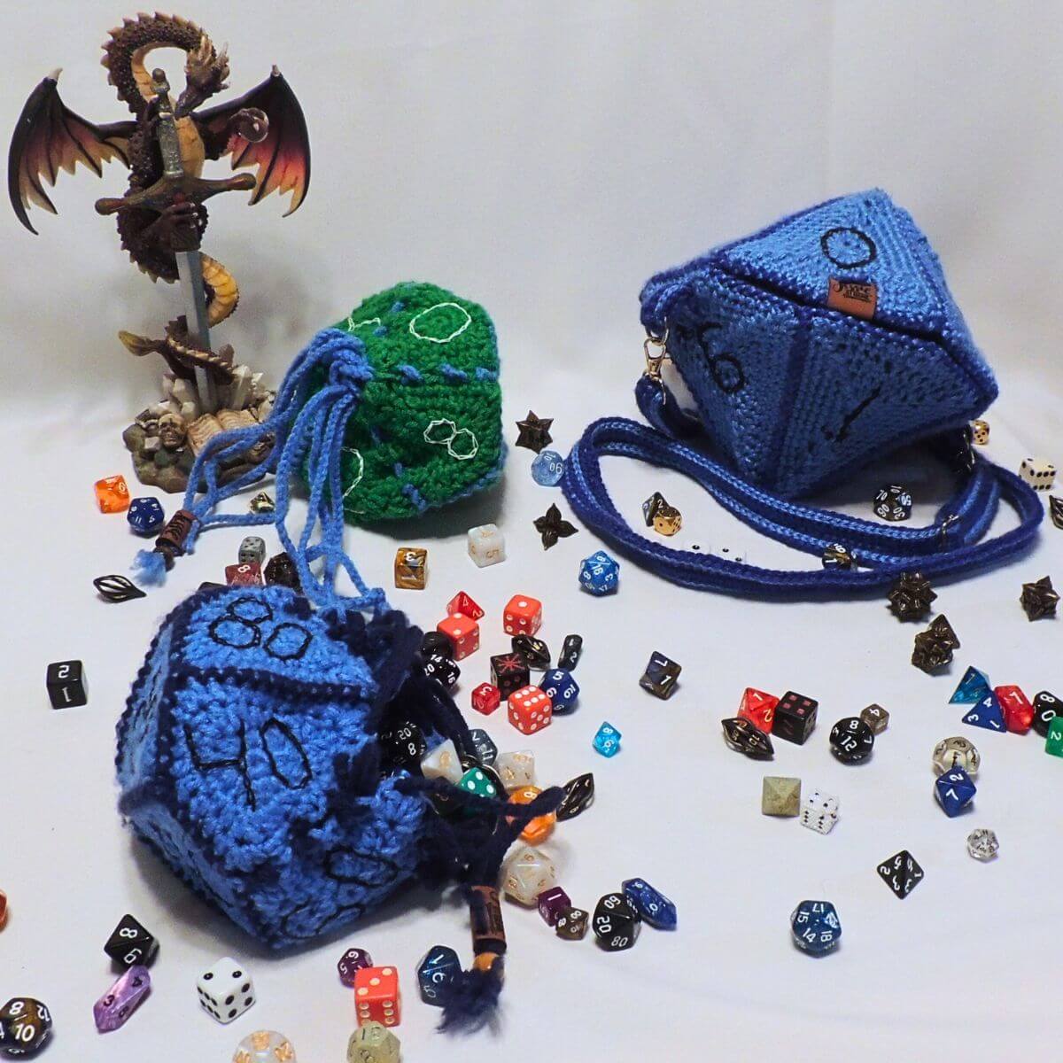 RPG D10 Dice Bag or Shoulder Bag Crochet Pattern By Jessie At Home