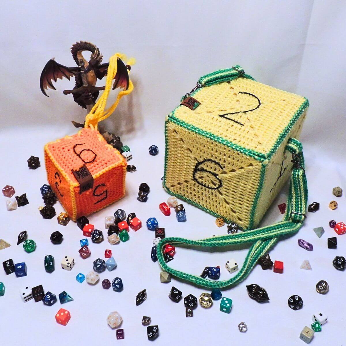 Bag of Holding: RPG Dice-Shaped Bags Crochet Pattern Set By Jessie At Home