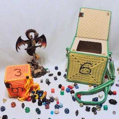 RPG D6 Dice Bag or Shoulder Bag Crochet Pattern By Jessie At Home