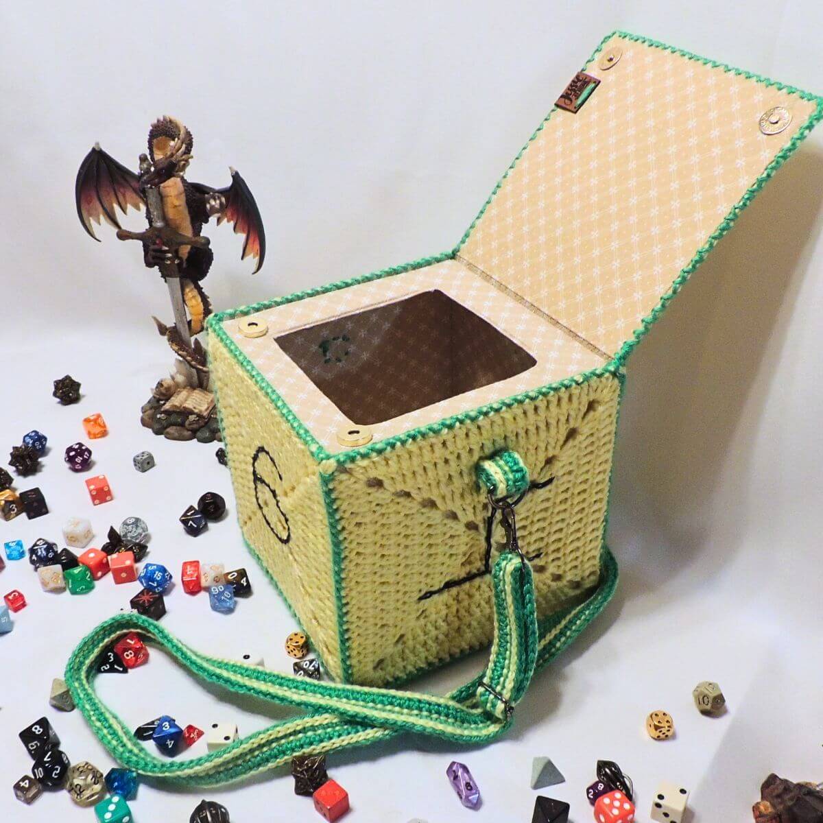 RPG D6 Dice Bag or Shoulder Bag Crochet Pattern By Jessie At Home