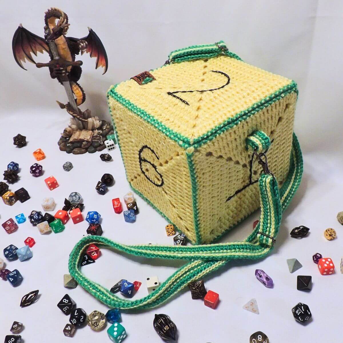 RPG D6 Dice Bag or Shoulder Bag Crochet Pattern By Jessie At Home