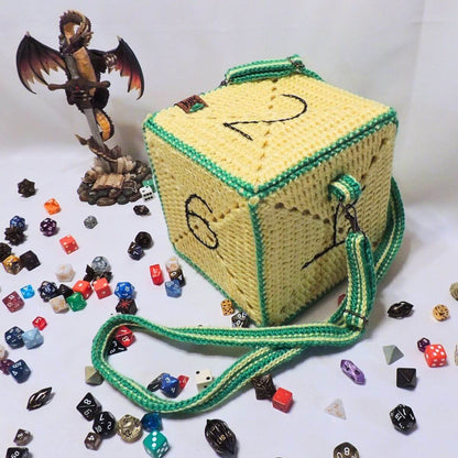 RPG D6 Dice Bag or Shoulder Bag Crochet Pattern By Jessie At Home