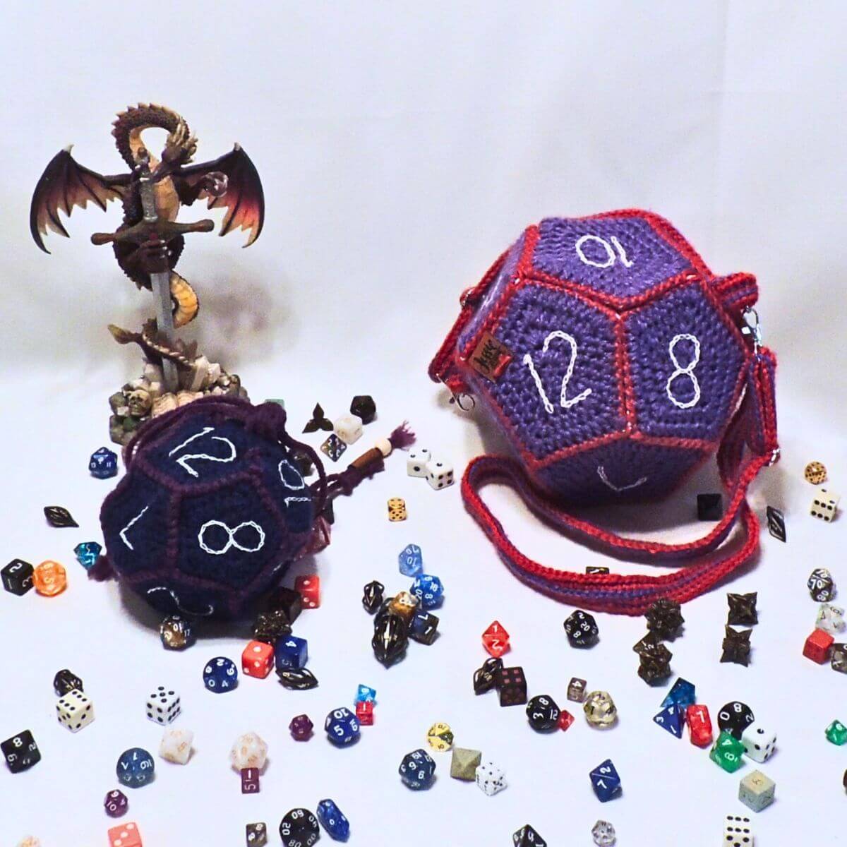 RPG D12 Dice Bag or Shoulder Bag Crochet Pattern By Jessie At Home