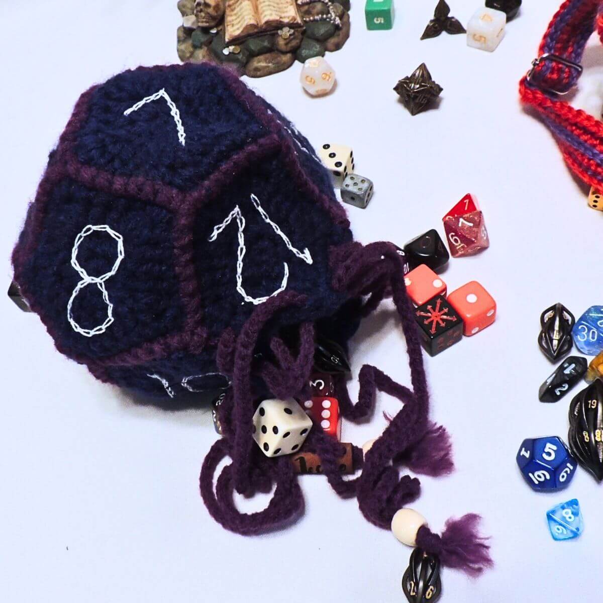 RPG D12 Dice Bag or Shoulder Bag Crochet Pattern By Jessie At Home