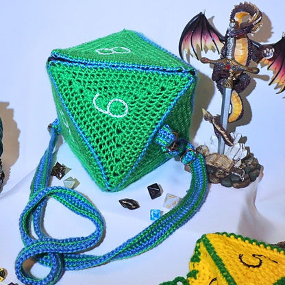RPG D8 Dice Bag or Shoulder Bag Crochet Pattern By Jessie At Home