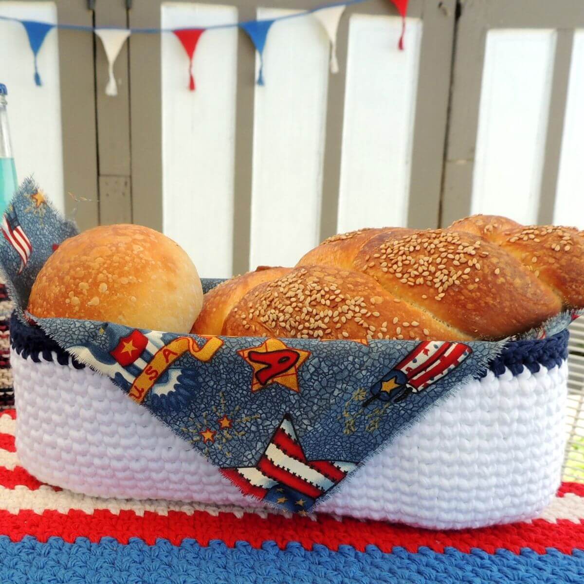 Stacking Bread Baskets Crochet Pattern by Jessie At Home