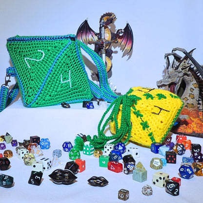 RPG D8 Dice Bag or Shoulder Bag Crochet Pattern By Jessie At Home