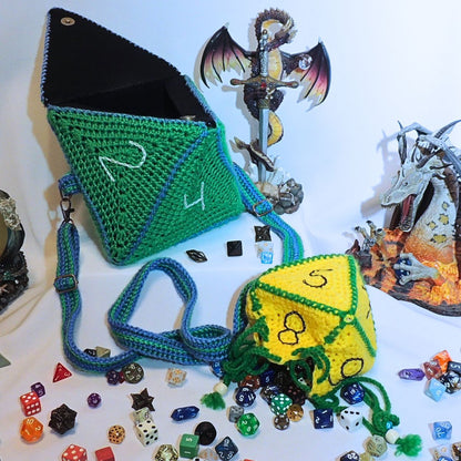 RPG D8 Dice Bag or Shoulder Bag Crochet Pattern By Jessie At Home