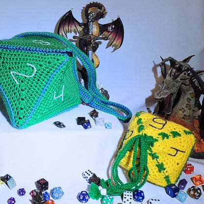 RPG D8 Dice Bag or Shoulder Bag Crochet Pattern By Jessie At Home