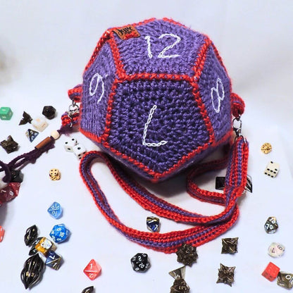 RPG D12 Dice Bag or Shoulder Bag Crochet Pattern By Jessie At Home