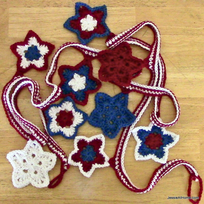 Stars and Stripes Bunting Crochet Pattern by Jessie At Home
