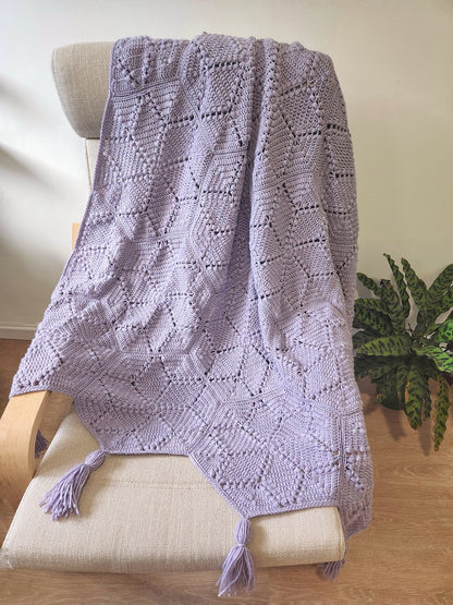Diamonds Hexagon Blanket Crochet Pattern by Agat Rottman