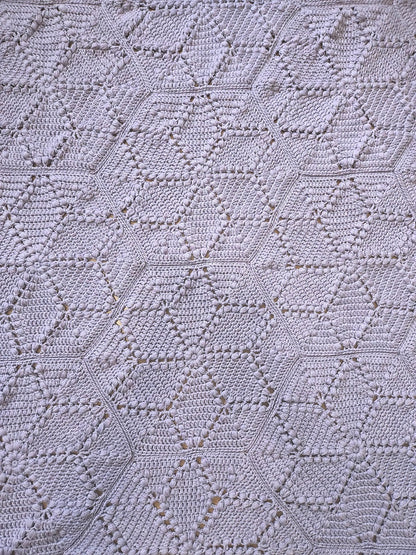 Diamonds Hexagon Blanket Crochet Pattern by Agat Rottman