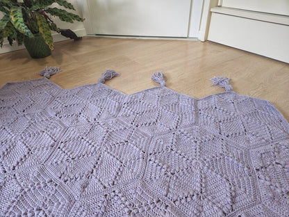 Diamonds Hexagon Blanket Crochet Pattern by Agat Rottman
