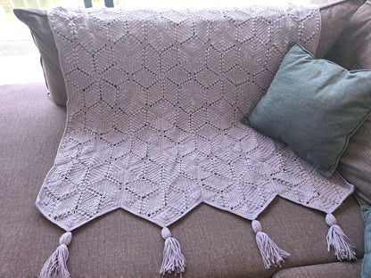 Diamonds Hexagon Blanket Crochet Pattern by Agat Rottman