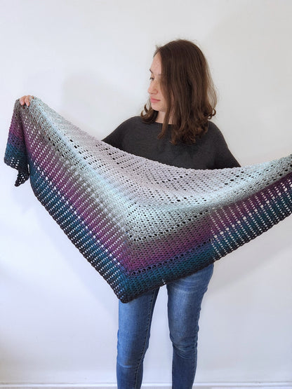Iris Triangle Shawl Crochet Pattern by Agat Rottman