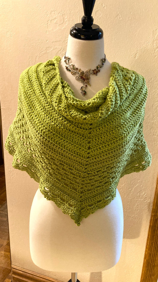 Fun Fresh Triangle Shawl Crochet Pattern by Victoria Pietz