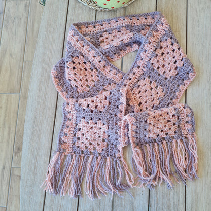 Granny Rose Scarf Crochet Pattern by Sandra Stitches