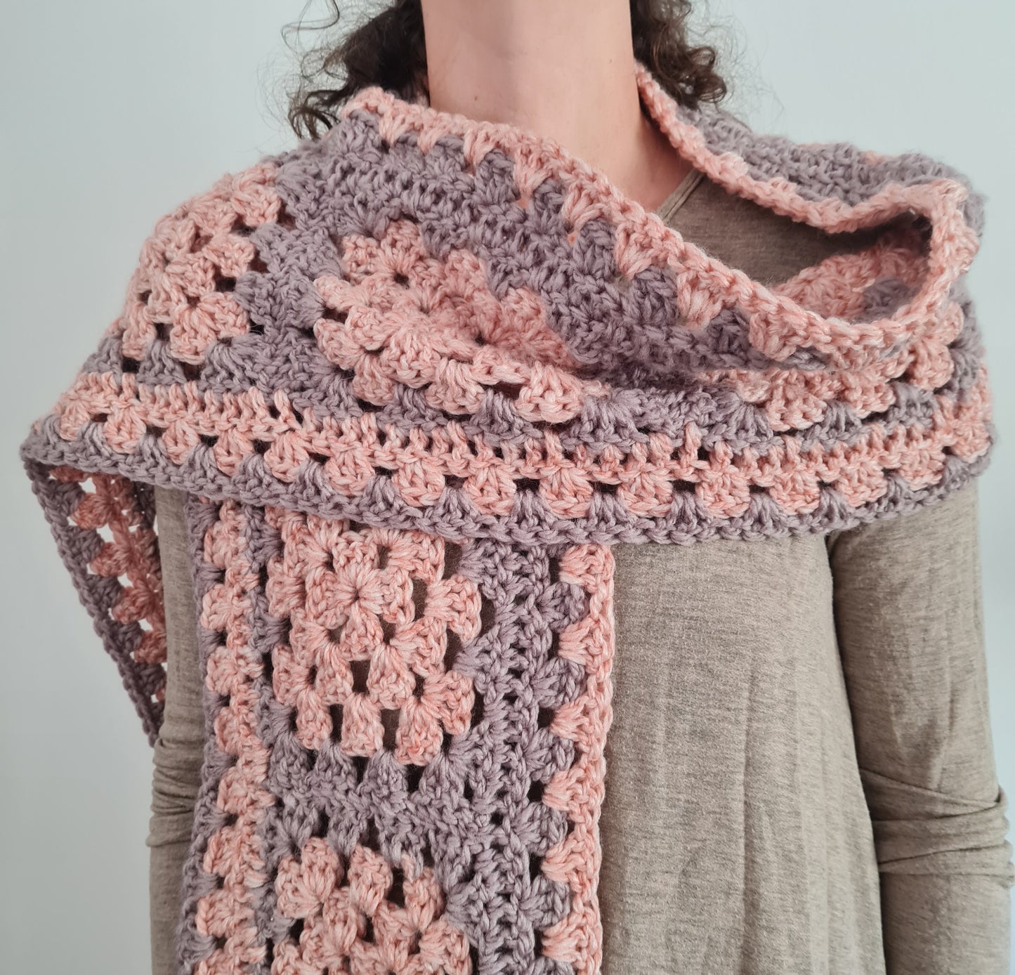 Granny Rose Scarf Crochet Pattern by Sandra Stitches