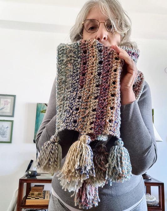Fiesta Scarf Crochet Pattern by Sandra Stitches