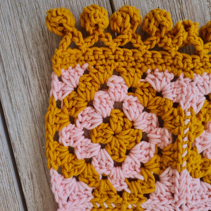 Geometric Granny Scarf Crochet Pattern by Sandra Regev