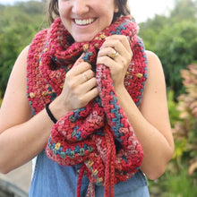 Load image into Gallery viewer, Autumn Cinched Cowl Crochet Pattern PDF by Risë Burgie
