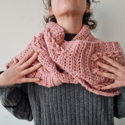 Chains of Love Blanket Scarf Crochet Pattern by Sandra Stitches