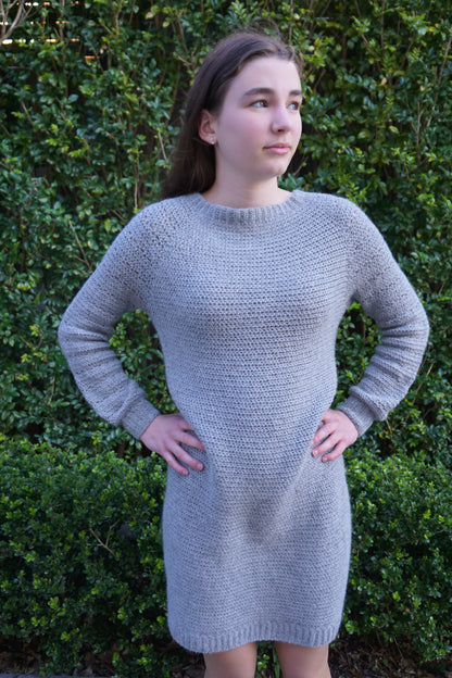 Cobblestone Sweater Dress Crochet Pattern by Zara Powter