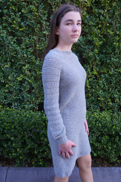 Cobblestone Sweater Dress Crochet Pattern by Zara Powter