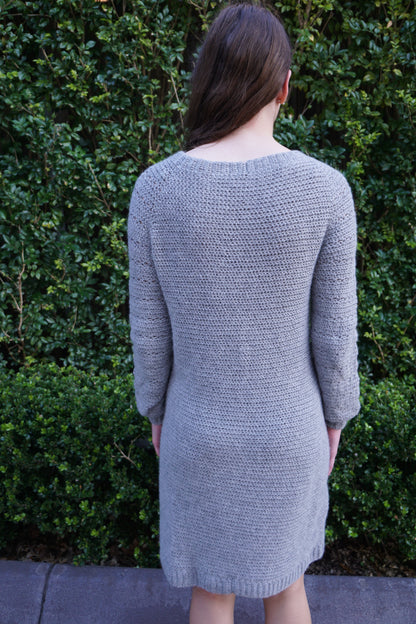 Cobblestone Sweater Dress Crochet Pattern by Zara Powter
