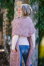 Load image into Gallery viewer, Diamond Ivy Hooded Pocket Shawl Crochet PDF Pattern by Katarina Damjanovic
